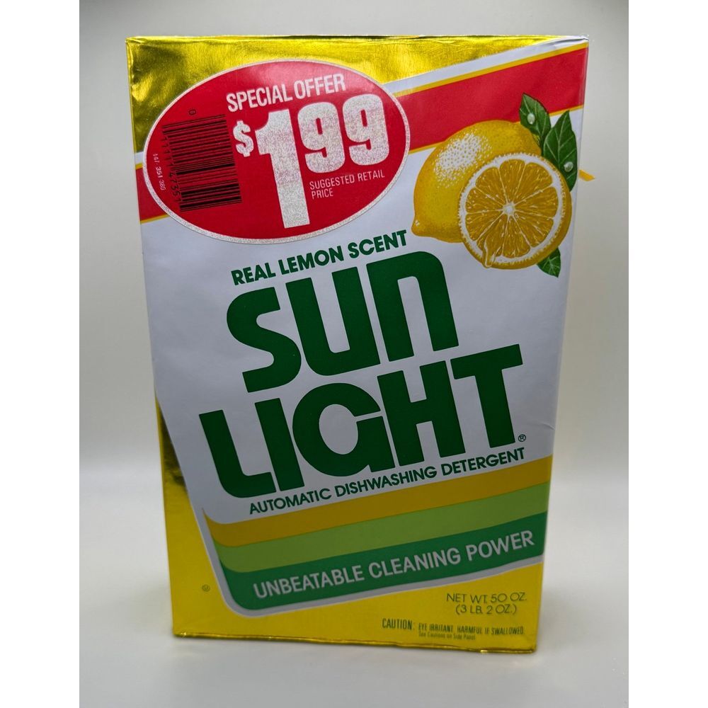 Vintage Sun Light Dishwasher Detergent Powder 50 oz!